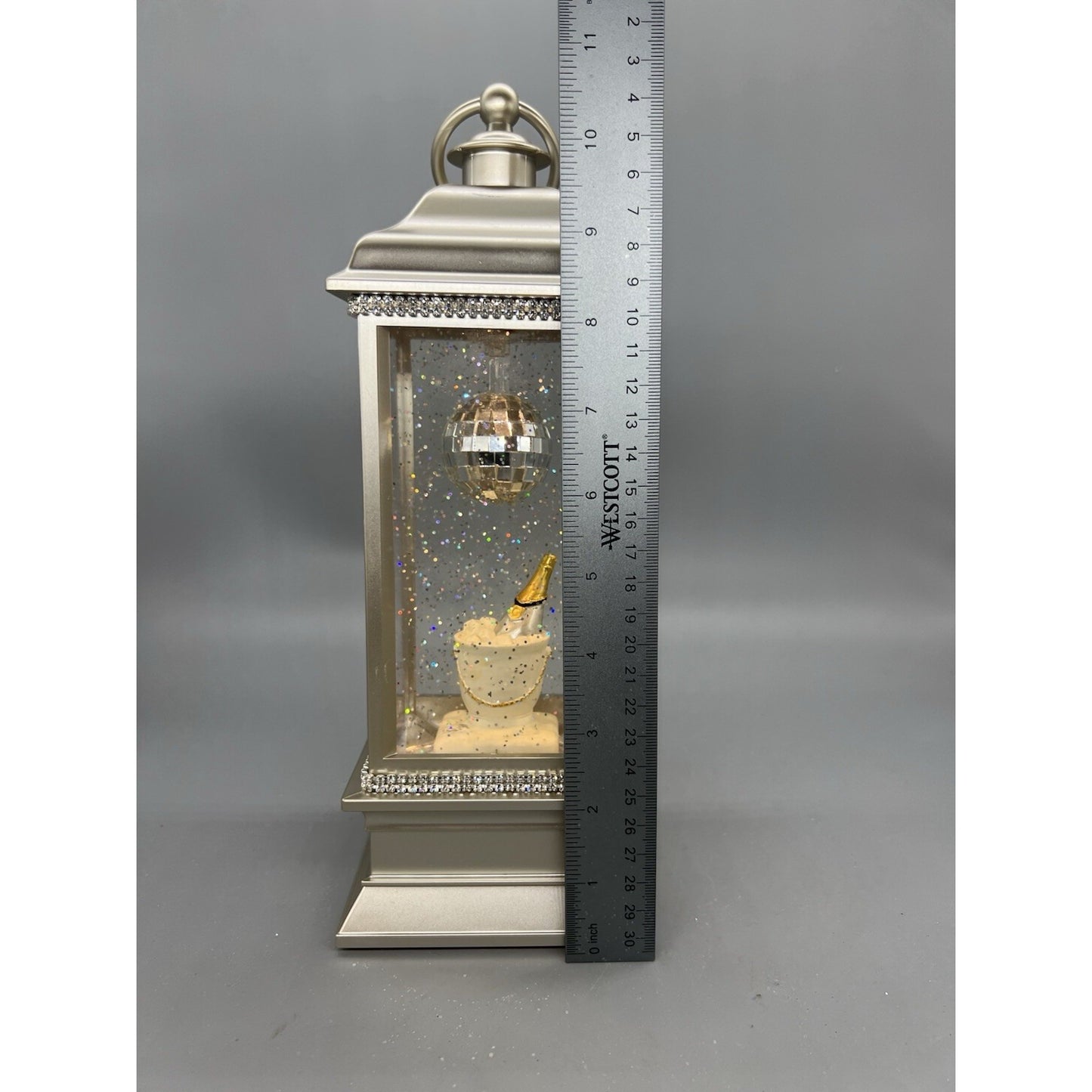 11.5” Champagne Celebration Animated Lighted Water Lantern