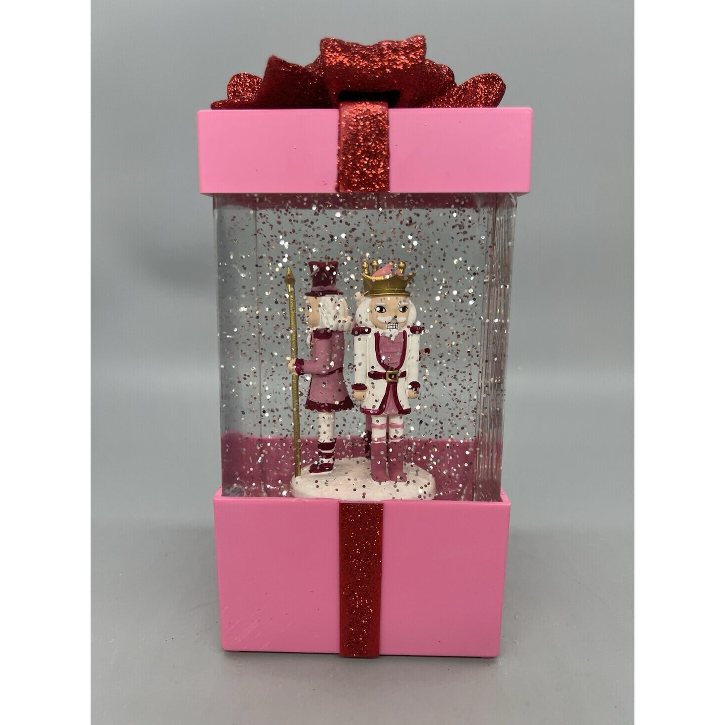 8” Blushing Nutcracker Lighted Water Present