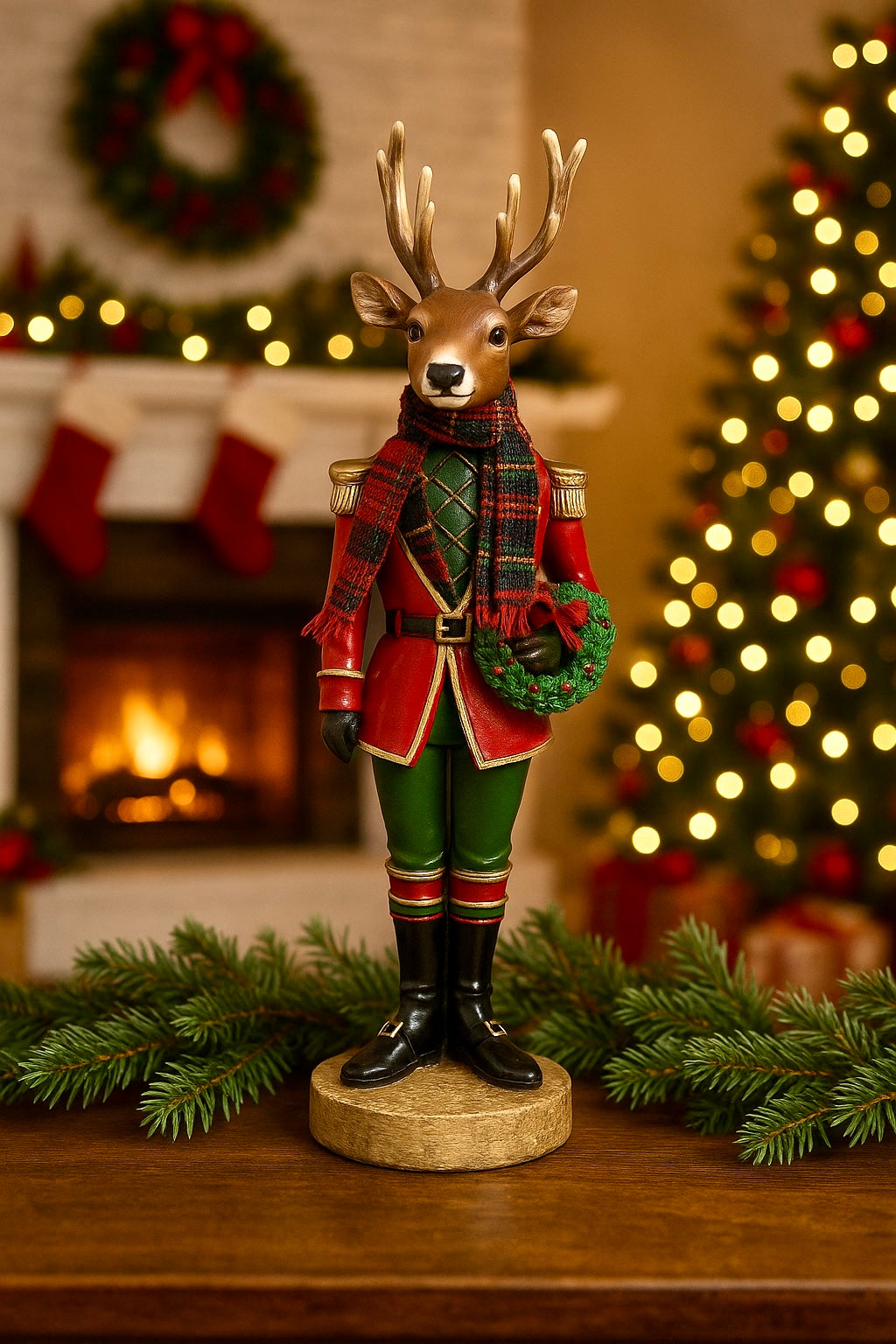 Reindeer Nutcracker SoldierFigurine – 10.75" Christmas Holiday Decor (Sold Separately) 97189