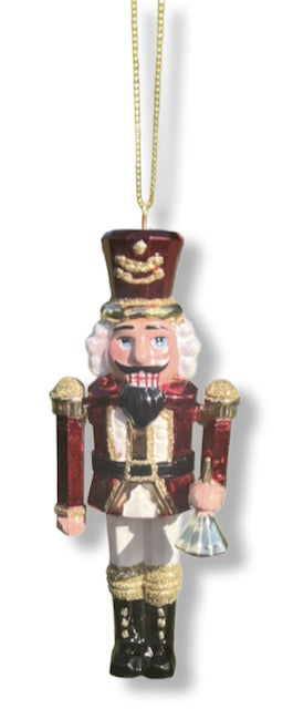 Kurt Adler Nutcracker Soldier Christmas Ornament – Red and Gold – Sold Separately D4706