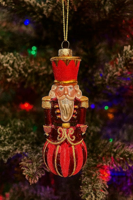 Kurt Adler Glass Snowman Nutcracker Santa Christmas Ornament