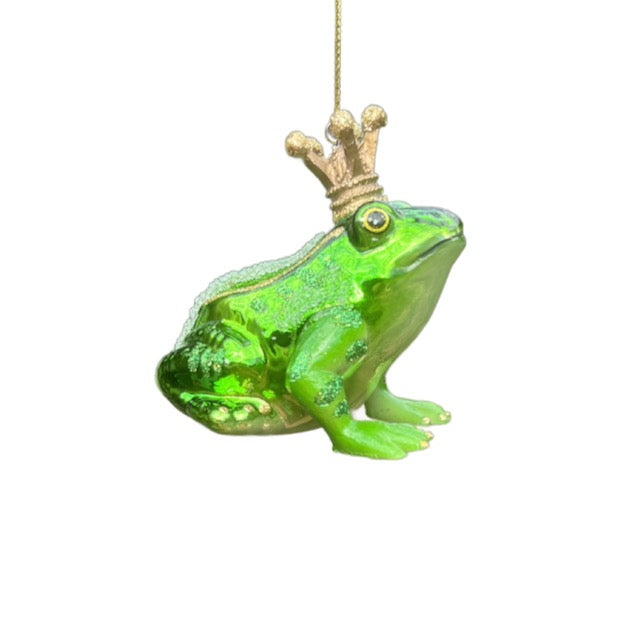 Frog Prince Glass Ornament by Kurt Adler 3" H1637
