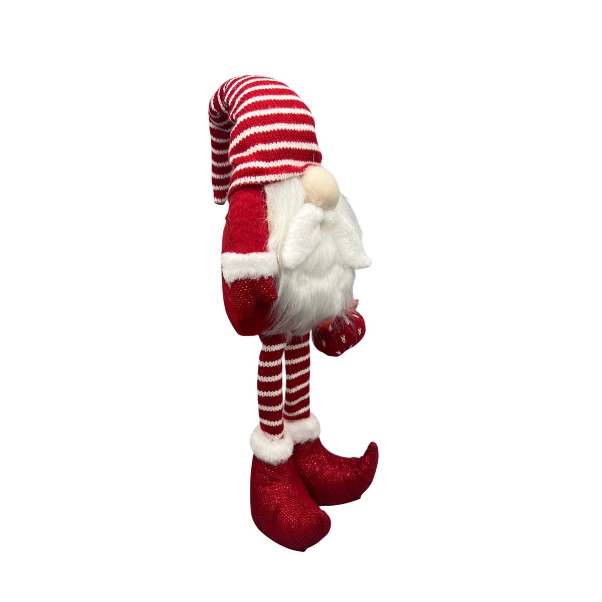 21” Standing Christmas Gnome, Plush Scandinavian Santa Elf Decor, Red & White Holiday Figure, Sold Separately