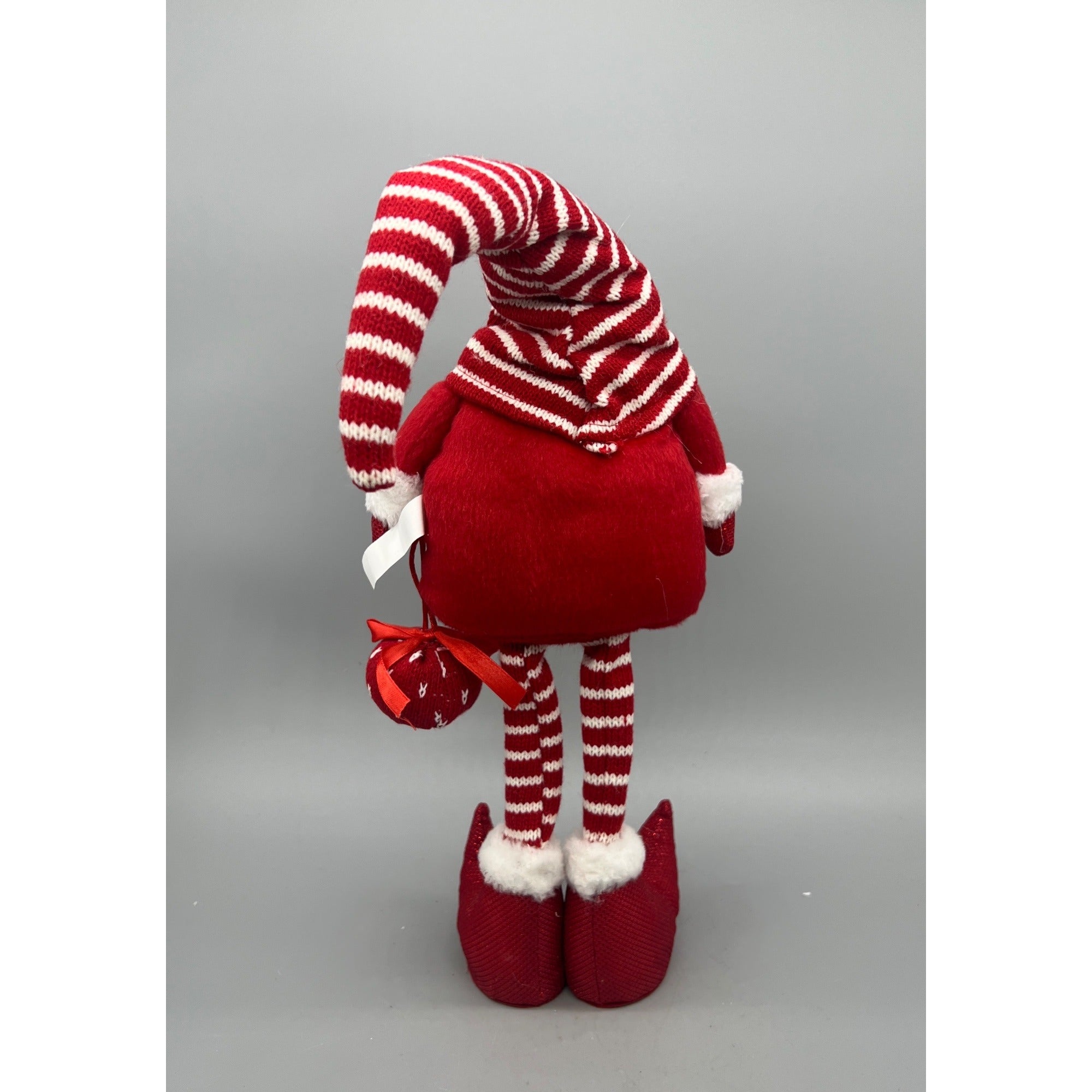 21” Standing Christmas Gnome, Plush Scandinavian Santa Elf Decor, Red & White Holiday Figure, Sold Separately