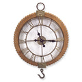 Open Face Industrial Wall Clock w/Hook Accent 22"D
