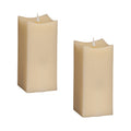 Simplux LED Squared Candle with Moving Flame and Remote (Set - 2)