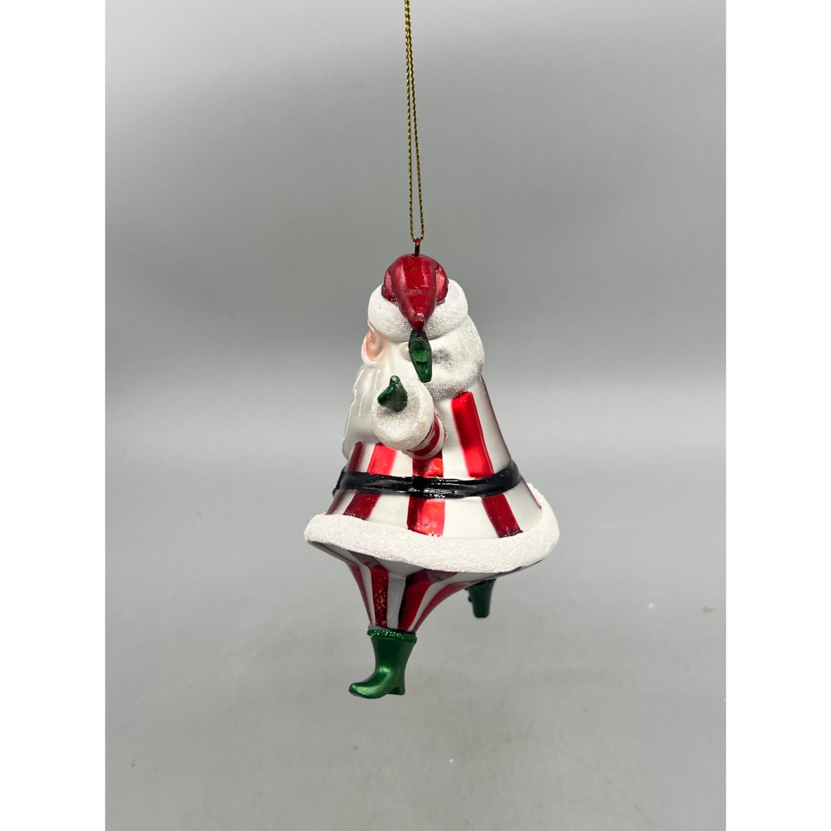 6” Dancing Santa Christmas Ornament – Red White Striped Holiday Santa Decor, Sold Separately