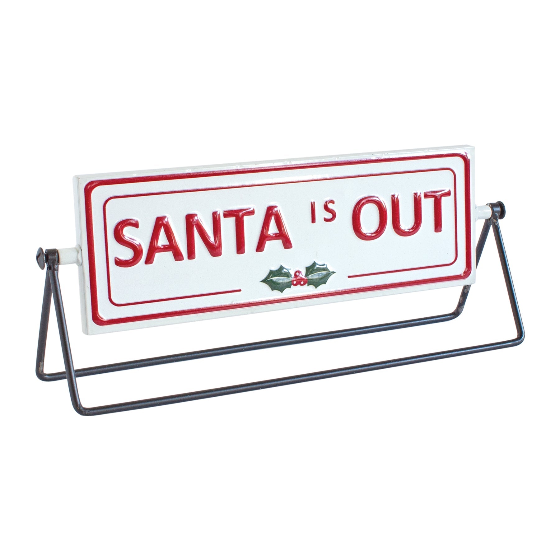 Reversible Christmas Sentiment Metal Table Sign (Set of 2)