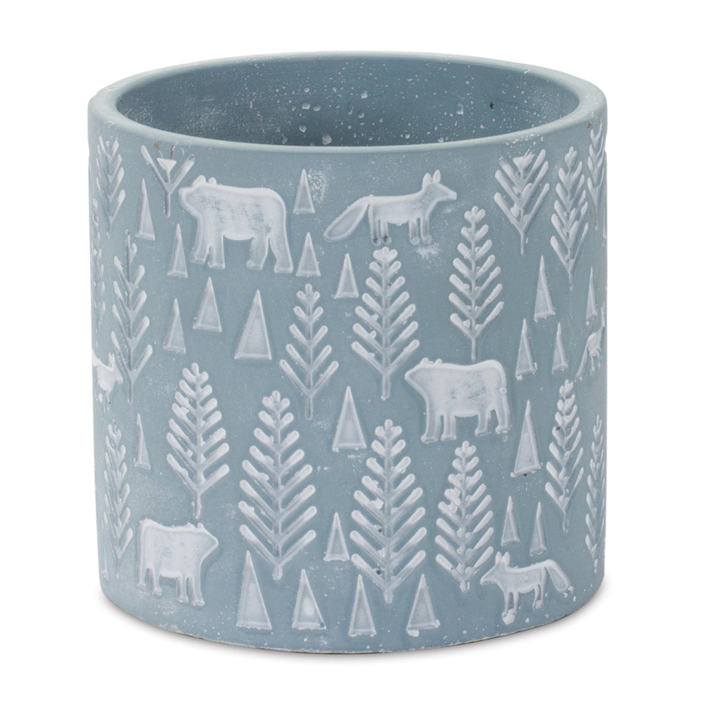 Woodland Winter Stone Planter (Set of 2)