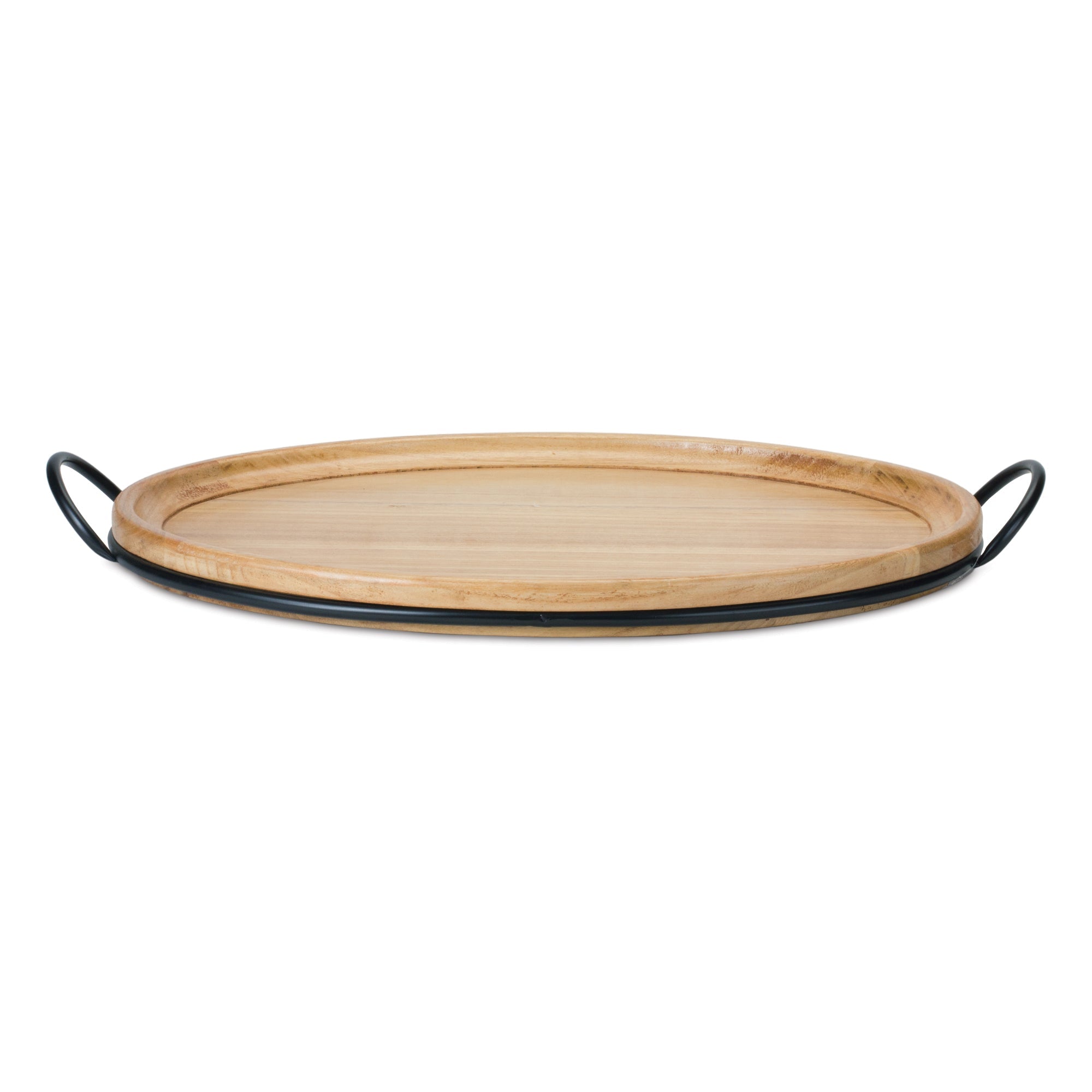 Natural Wood Tray with Handles 27.5"L