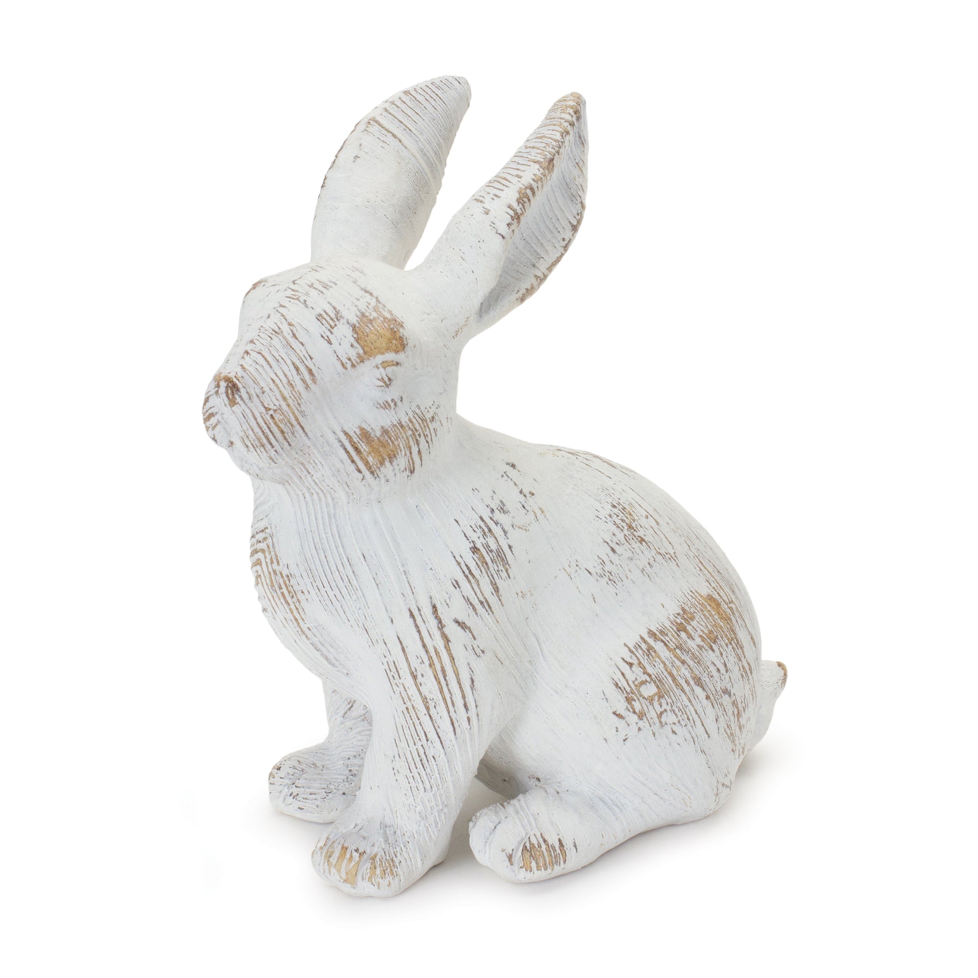 White Washed Rabbit Figurine (Set of 2)