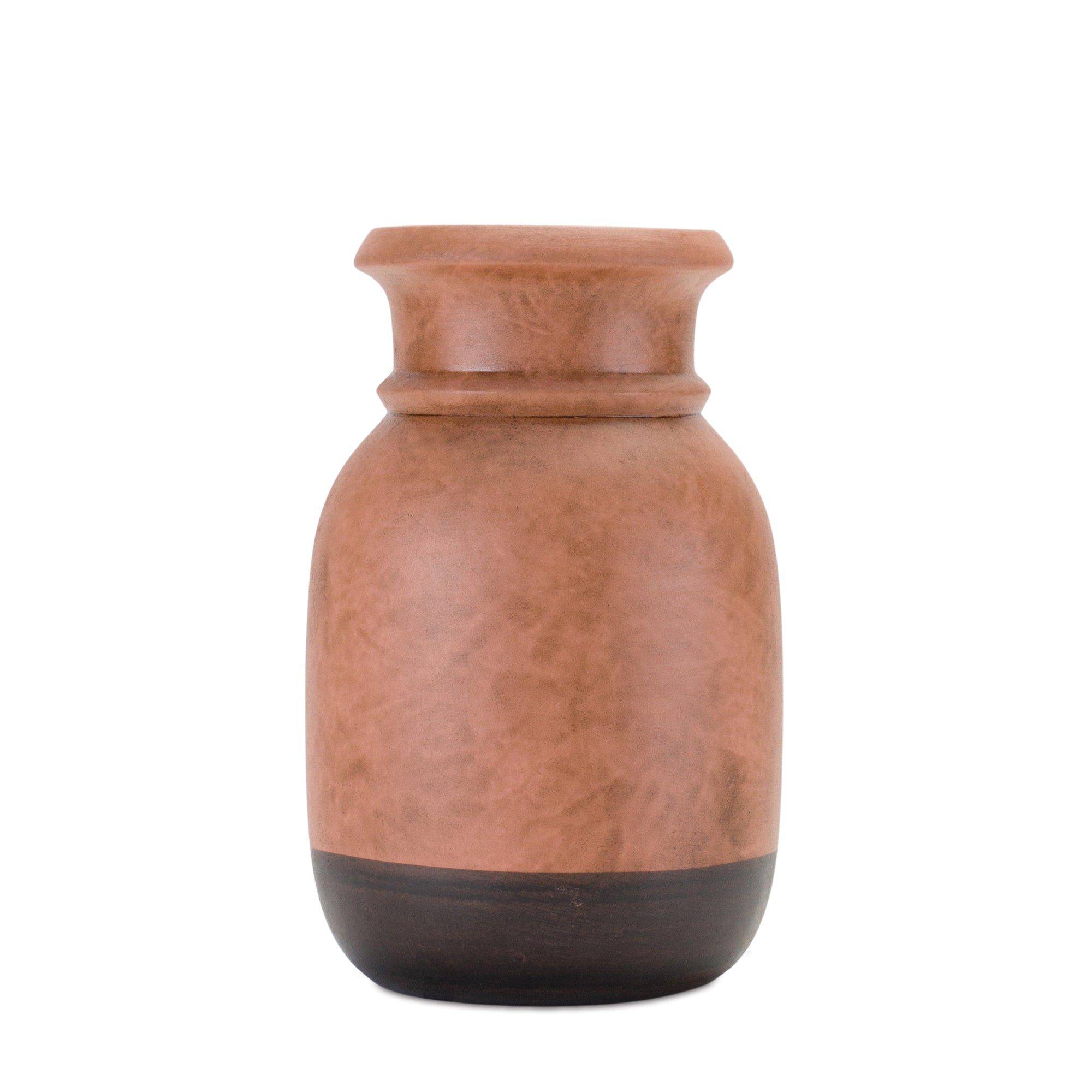 Dual-Tone Ceramic Candle Holder (Set of 2); Black