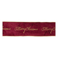 Red Embroidered Merry Christmas Wired Ribbon 4" x 5 Yds.