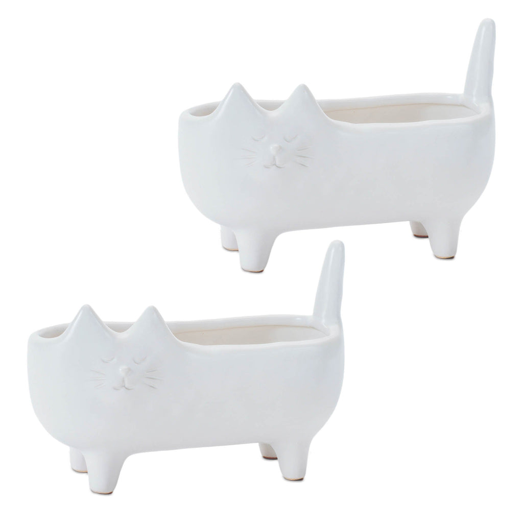 Ceramic Cat Planter (Set of 2)
