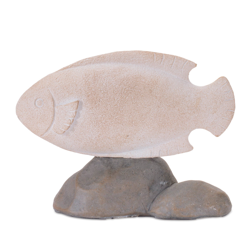 Fish on Rock Decor (Set of 4)