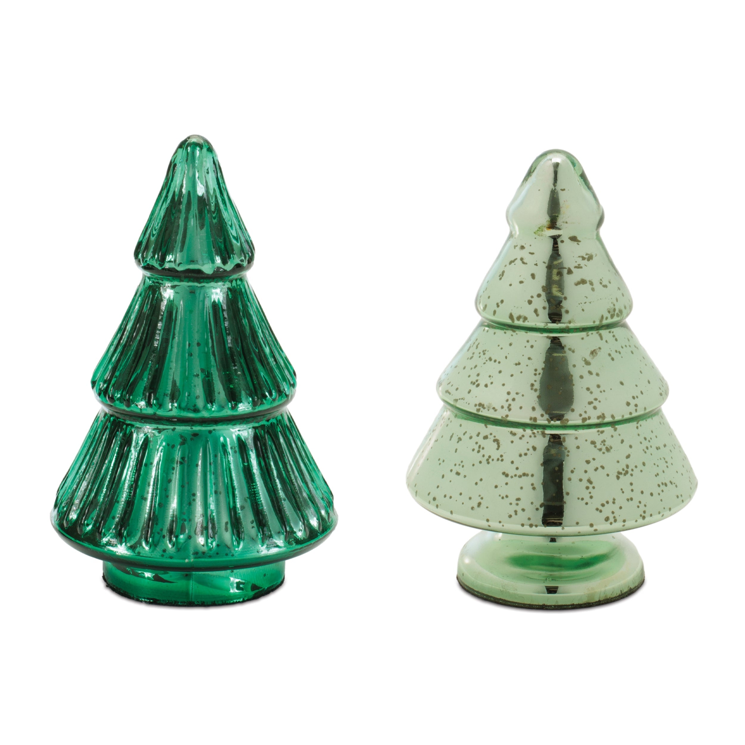 Mercury Glass Christmas Tree Set of 2