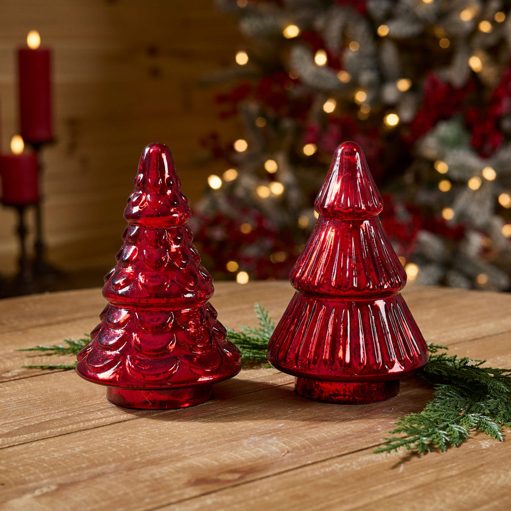 Mercury Glass Christmas Tree (Set of 2)