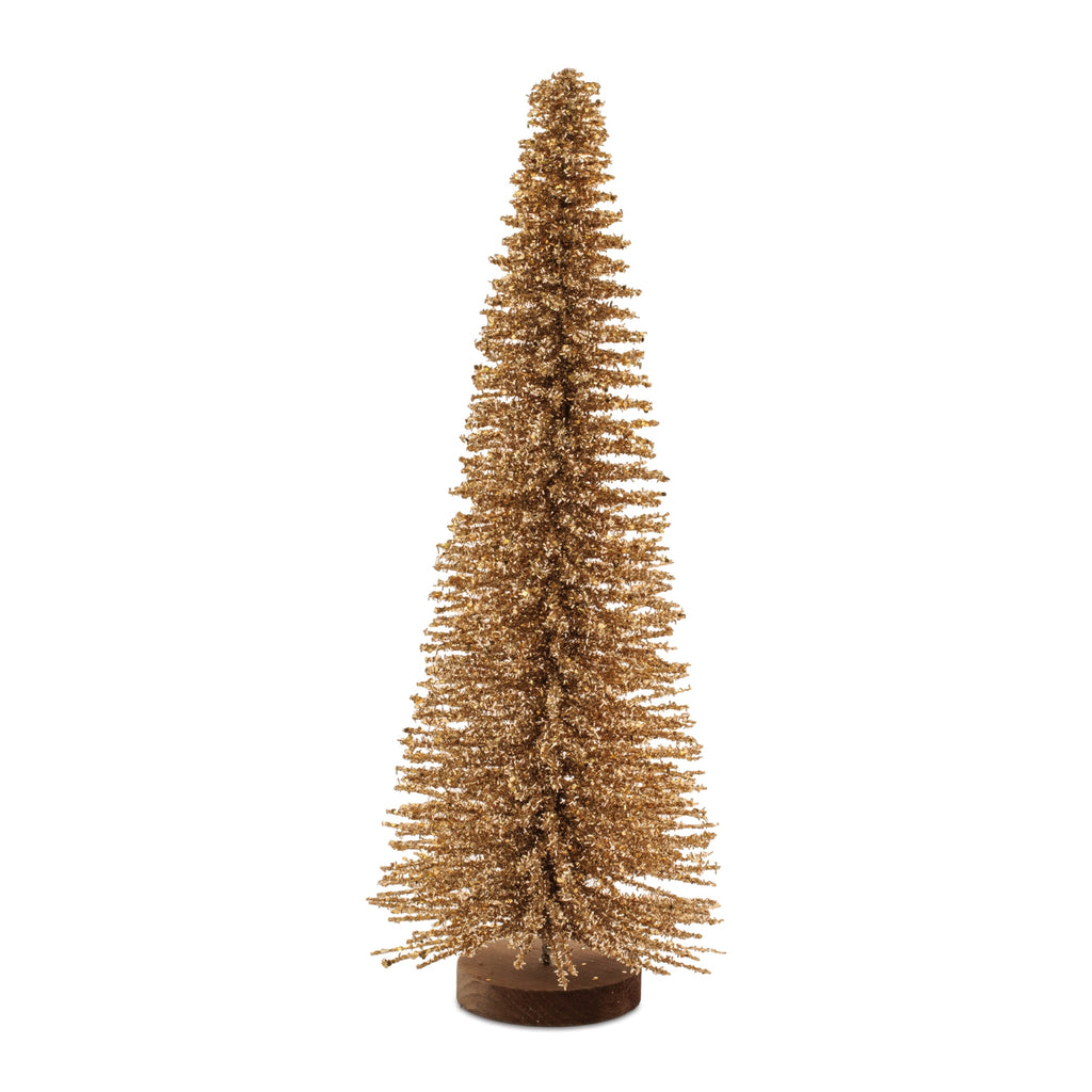 Glitter Iron Christmas Tree 23.5"H; Gold