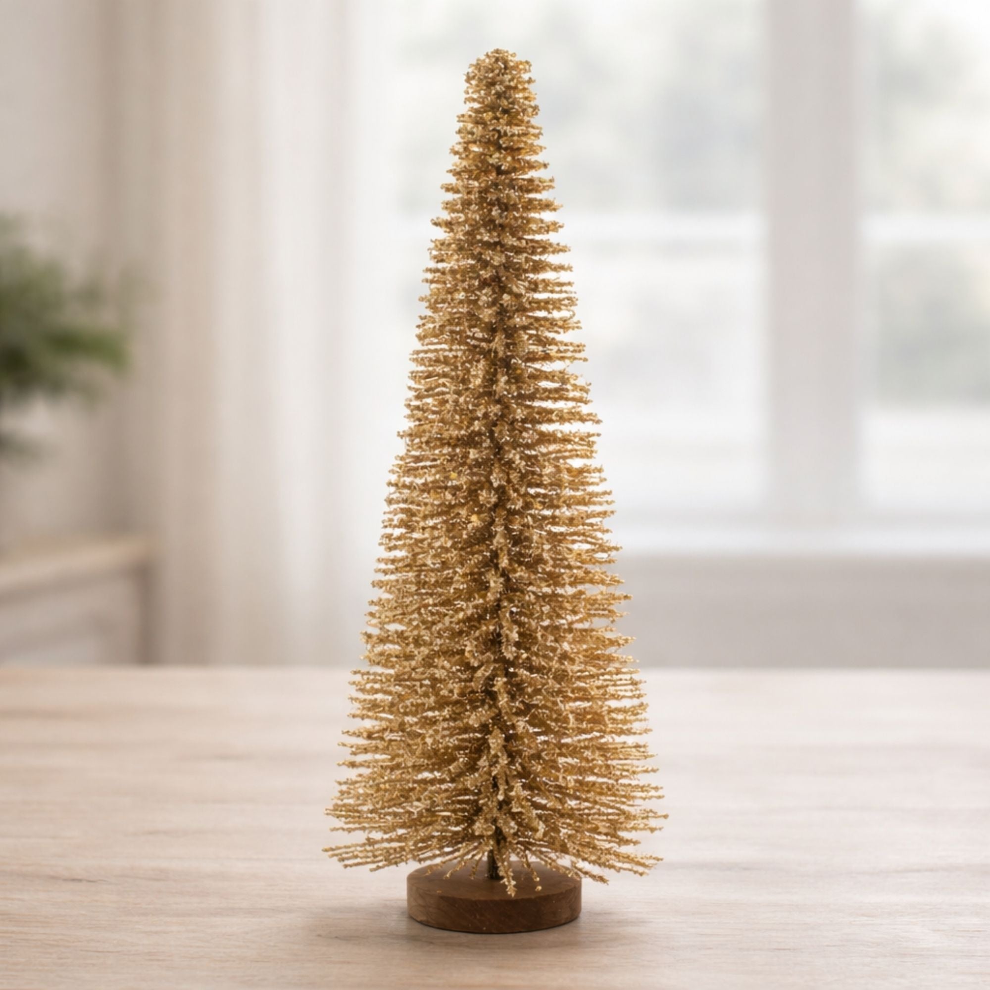 Glitter Iron Christmas Tree 23.5"H; Gold