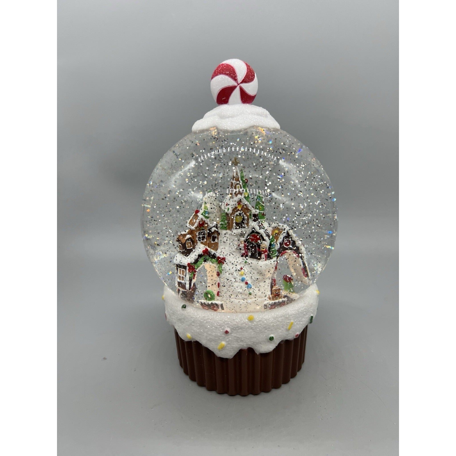 9.5” Animated Gingerbread Village Water Globe