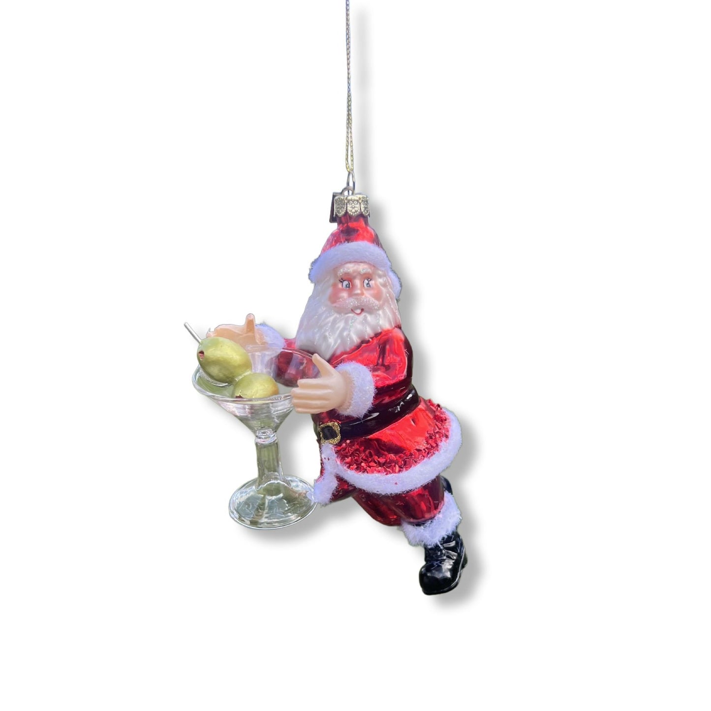6" Santa Holding Martini Glass Ornament Eric Cortina Collection Christmas Décor