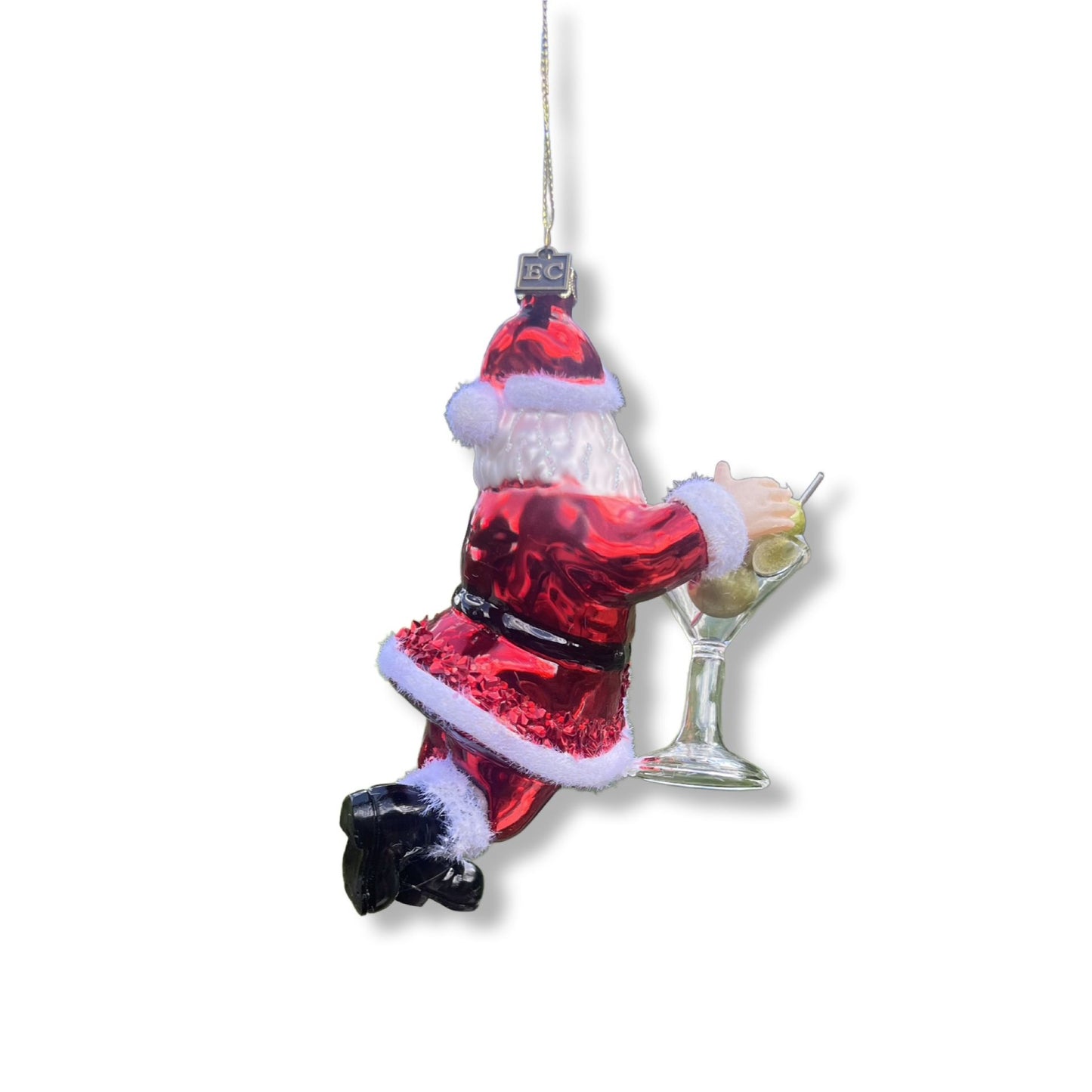 6" Santa Holding Martini Glass Ornament Eric Cortina Collection Christmas Décor