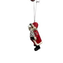 African American Santa Hanging Ornament With Lantern & Tree By Kurt Adler 3.75" Hand-Painted Christmas Decoration sold separately