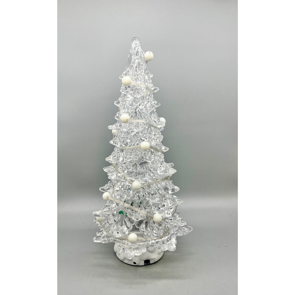 14.7” RGB Lighted Crystal Christmas Tree – Multi-Function Color Changing LED, Remote & 8-Hour Timer