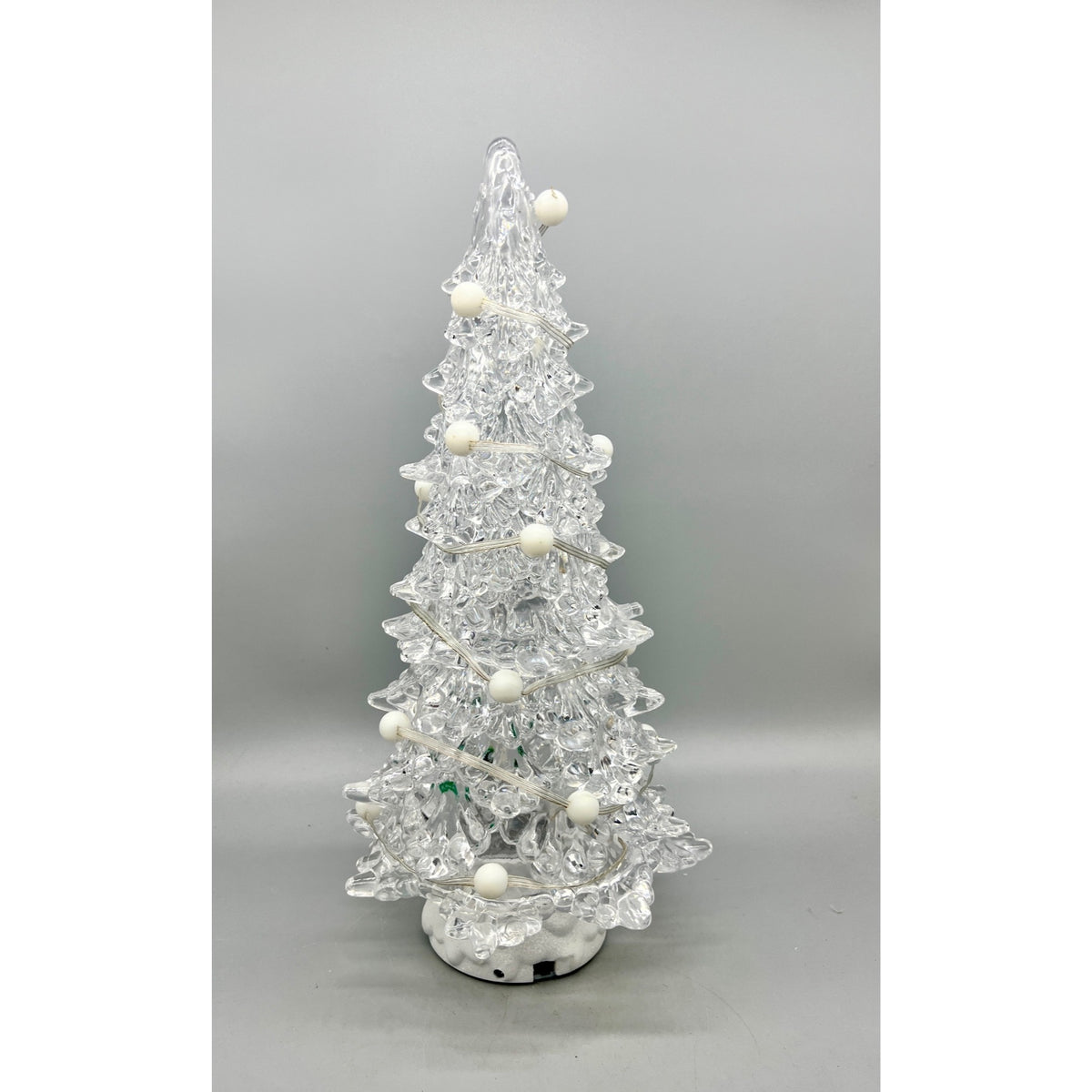 14.7” RGB Lighted Crystal Christmas Tree – Multi-Function Color Changing LED, Remote & 8-Hour Timer
