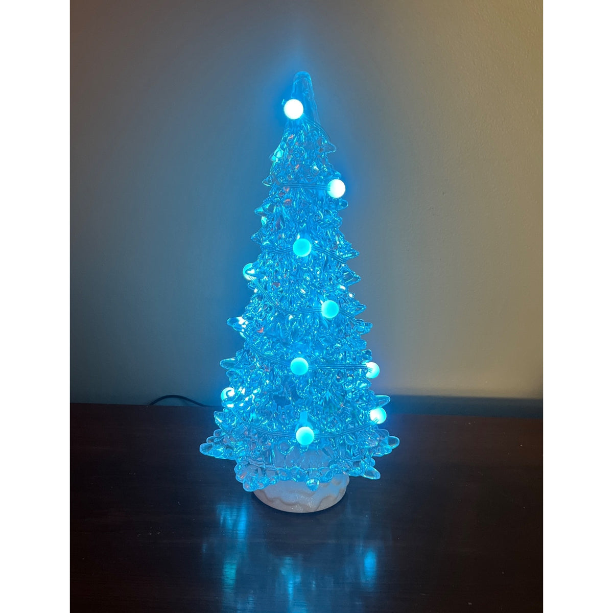 14.7” RGB Lighted Crystal Christmas Tree – Multi-Function Color Changing LED, Remote & 8-Hour Timer