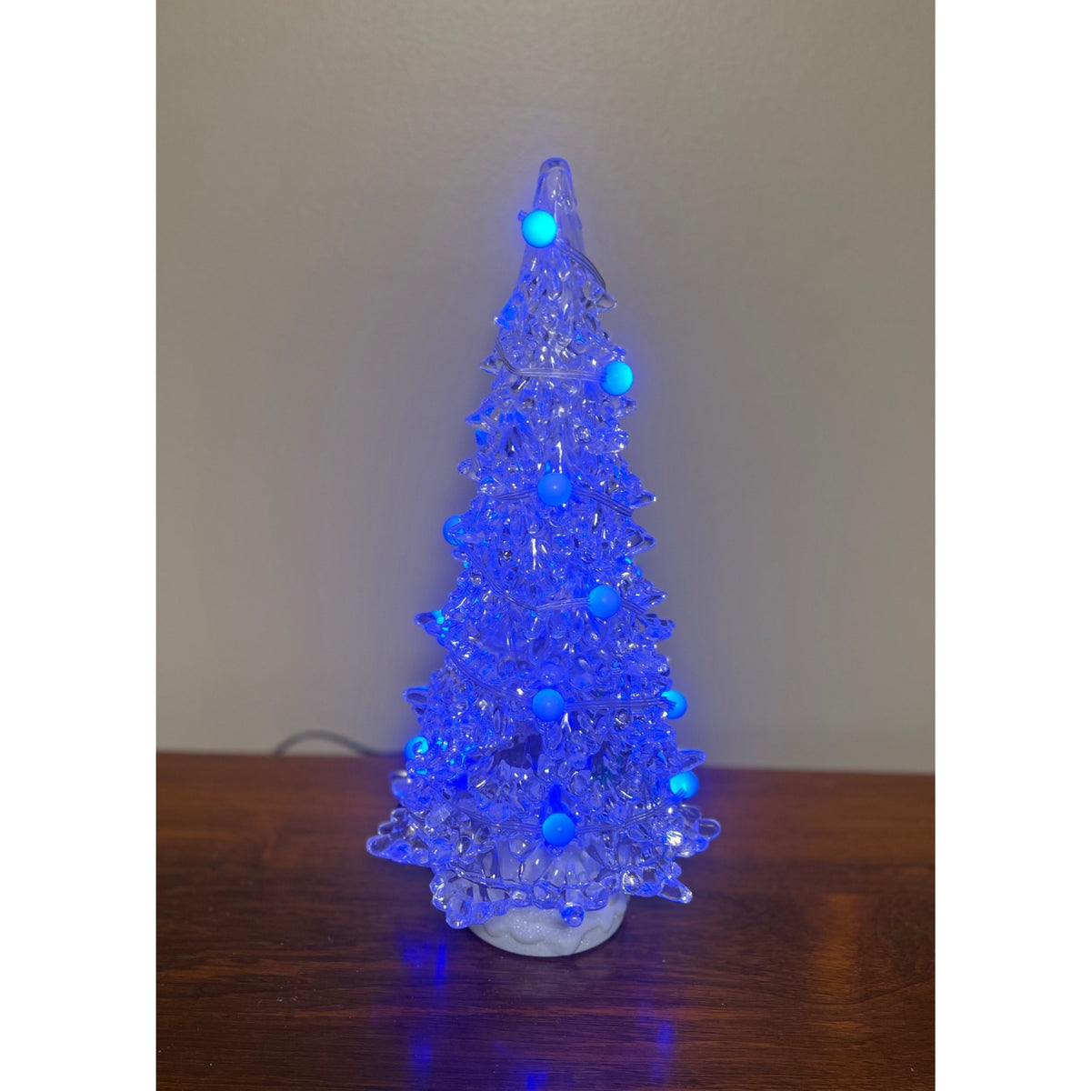 14.7” RGB Lighted Crystal Christmas Tree – Multi-Function Color Changing LED, Remote & 8-Hour Timer