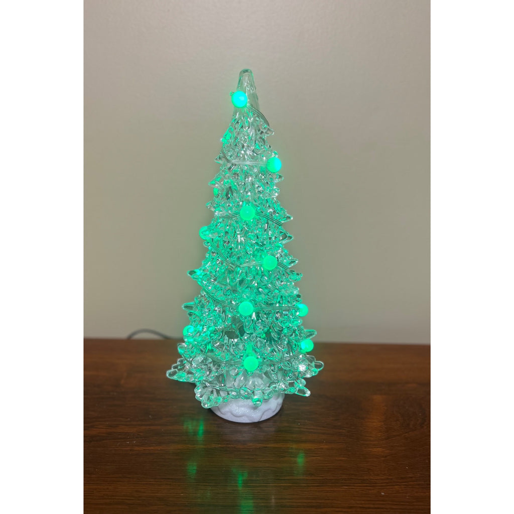 14.7” RGB Lighted Crystal Christmas Tree – Multi-Function Color Changing LED, Remote & 8-Hour Timer