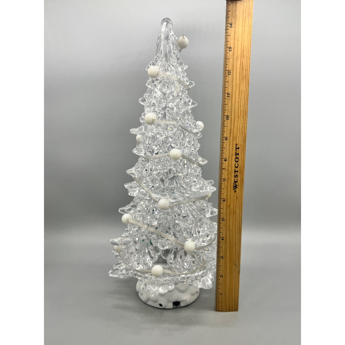 14.7” RGB Lighted Crystal Christmas Tree – Multi-Function Color Changing LED, Remote & 8-Hour Timer