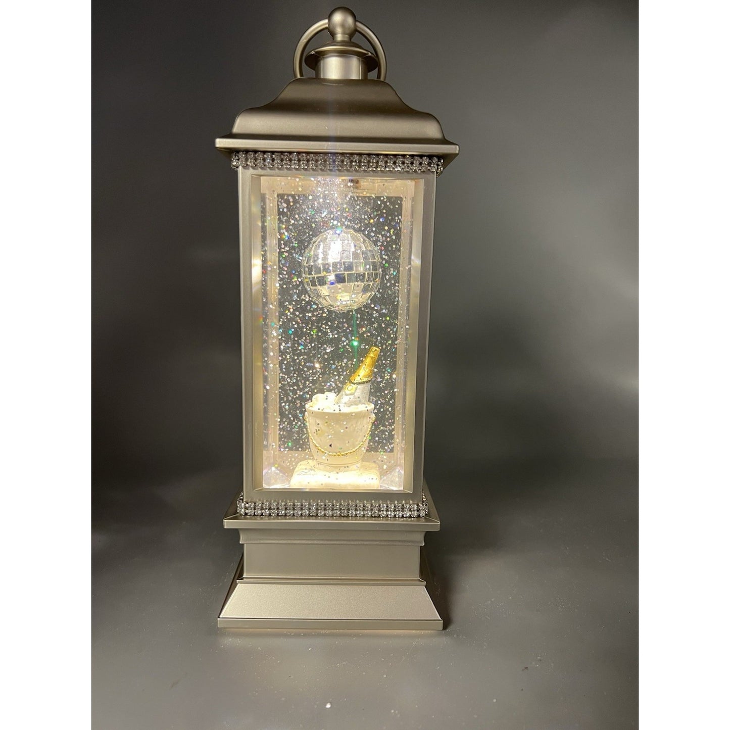 11.5” Champagne Celebration Animated Lighted Water Lantern