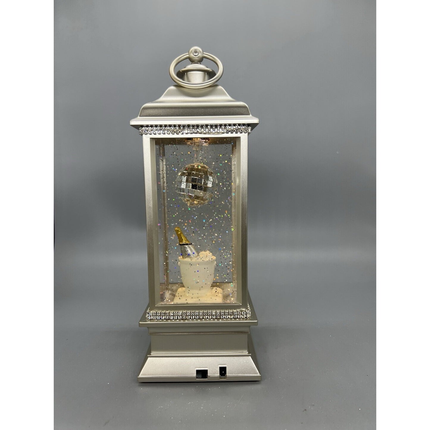 11.5” Champagne Celebration Animated Lighted Water Lantern