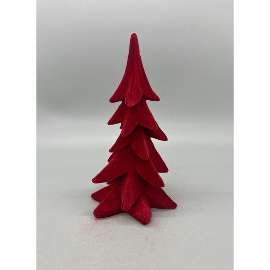 Red Velvet Christmas Tree 8.25 Inch Decorative Holiday Accent For Home Or Office