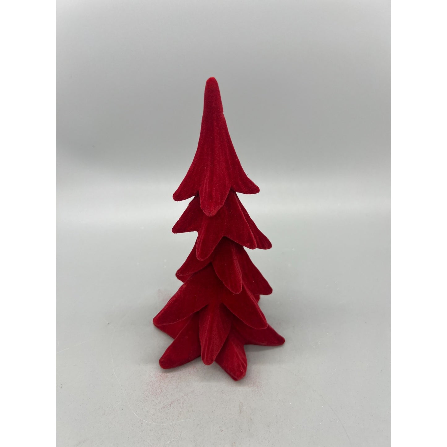 Red Velvet Christmas Tree 8.25 Inch Decorative Holiday Accent For Home Or Office