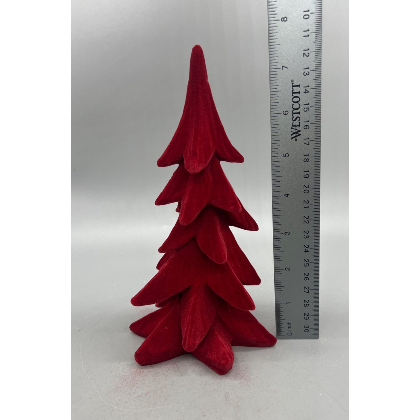 Red Velvet Christmas Tree 8.25 Inch Decorative Holiday Accent For Home Or Office