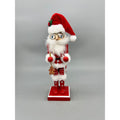 10.5” Santa Nutcracker with Candy Cane & Gingerbread Ornament Christmas Decor