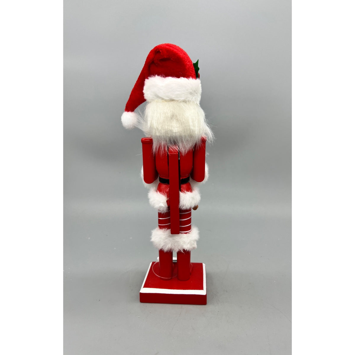 10.5” Santa Nutcracker with Candy Cane & Gingerbread Ornament Christmas Decor