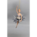 Kurt Adler Silver & White Ballerina Christmas Ornaments with Tulle Tutus – 3 Styles, Sold Separately