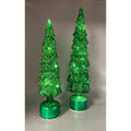 LED Rotating Green Christmas Tree – 19" or 16" Holiday Decoration, Sold Separately, 3 AA Batteries Not Included
