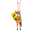Hand Painted Kurt Adler Hunter Deer Ornament – Whitetail Buck with Rifle & Deer Crossing Sign