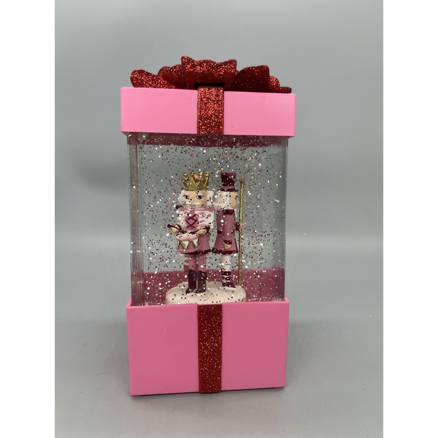 8” Blushing Nutcracker Lighted Water Present