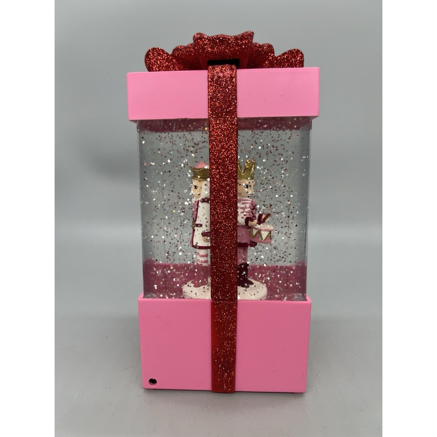 8” Blushing Nutcracker Lighted Water Present