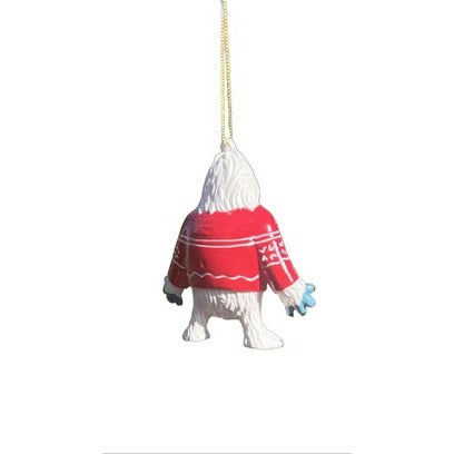 Kurt Adler Hand Painted Yeti Abominable Snowman Christmas Ornament with Red  Sweater D4706