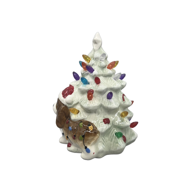 Ceramic Christmas Tree With Dog