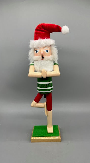 Kurt Adler 15 inch Wooden Yoga Santa Nutcracker