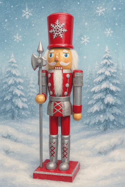 Kurt Adler 15" Red And Silver Nutcracker