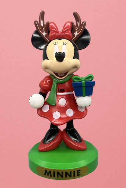 Kurt Adler Disney Minnie Mouse with Antlers and Present Nutcracker  6